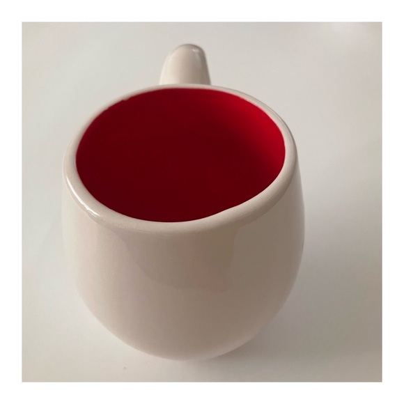 New! Magenta Exclusive Ceramic Coffee Mug DREAM Coastal Graphic in Red & White - Picture 5 of 15